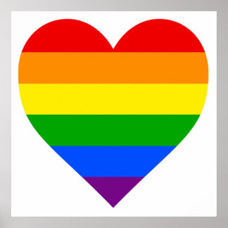 "RAINBOW HEART" POSTER