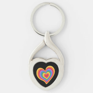 Rainbow heart. Pride gay love Keychain