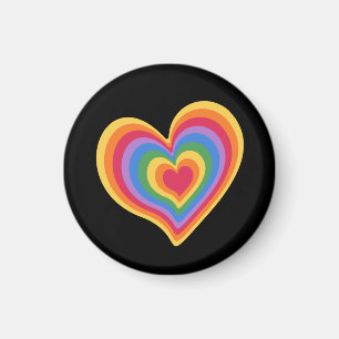 Rainbow heart. Pride gay love          Magnet