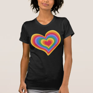 Rainbow heart. Pride gay love T-Shir T-Shirt