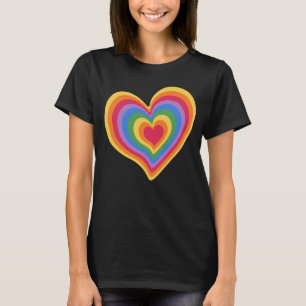 Rainbow heart. Pride gay love               T-Shirt