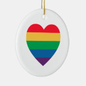 Rainbow Heart Pride Ornament (Right)