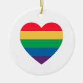 Rainbow Heart Pride Ornament (Front)