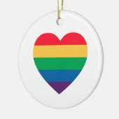 Rainbow Heart Pride Ornament (Left)