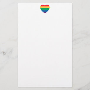 Rainbow Heart Pride Stationery