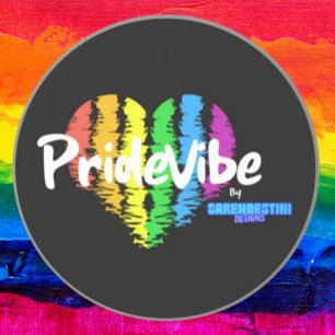 Rainbow Heart PrideVibe: Protect with Pride Coaster