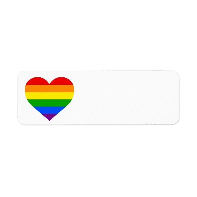 "RAINBOW HEART" RETURN ADDRESS LABEL (Front)
