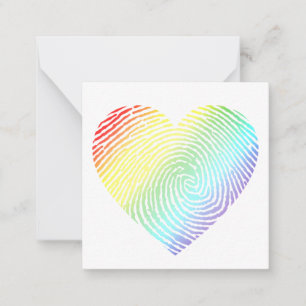 Rainbow Heart Shaped Heart Card