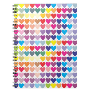 Rainbow Heart Spiral Notebook