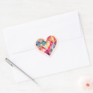 Rainbow  heart sticker