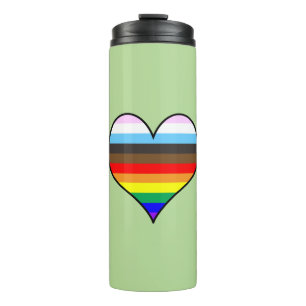 Rainbow Heart Thermal Tumbler