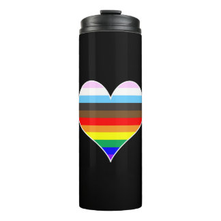Rainbow Heart Thermal Tumbler