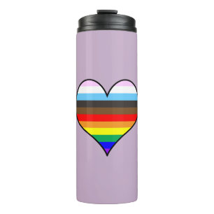 Rainbow Heart Thermal Tumbler