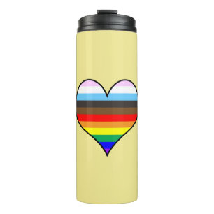 Rainbow Heart Thermal Tumbler