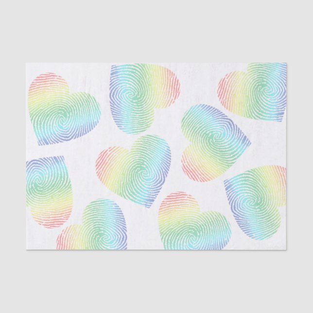 Rainbow Heart Tissue Paper (Front)