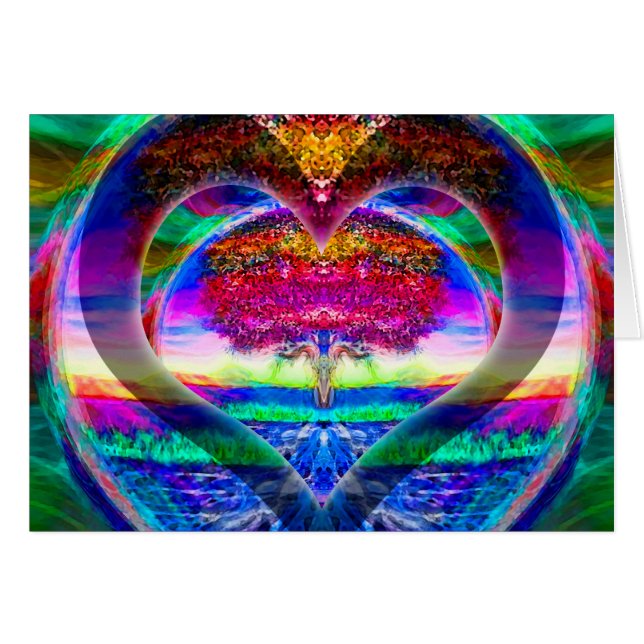 Rainbow Heart Tree of Life (Front Horizontal)