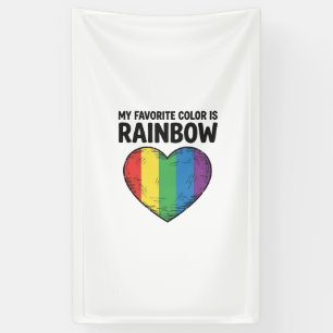 Rainbow Heart Vintage Engraving Favourite Colour S Banner