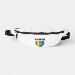 Rainbow Heart Vintage Engraving Favourite Colour S Bum Bags