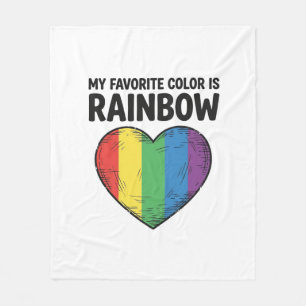 Rainbow Heart Vintage Engraving Favourite Colour S Fleece Blanket