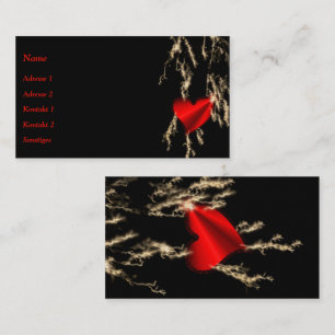 Rainbow Heart with Flash Business Card