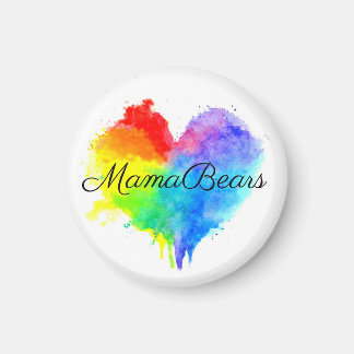 Rainbow heart with group name magnet