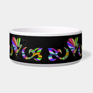 Rainbow Heart with Lily and Butterfly