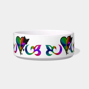 Rainbow Heart with Lily and Butterfly Bowl