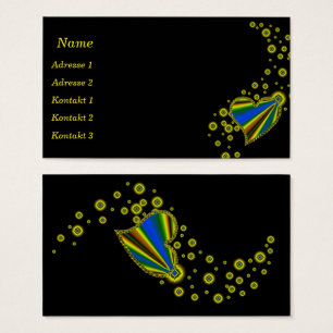 Rainbow Heart with Stars Business Cards