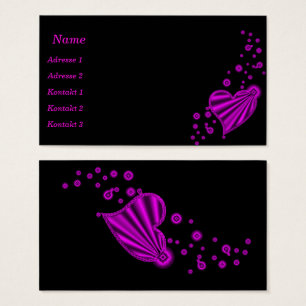 Rainbow Heart with Stars Business Cards