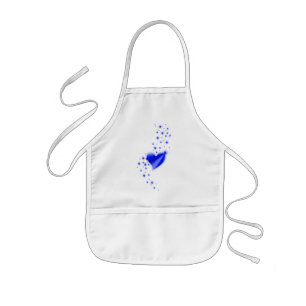 Rainbow Heart with Stars Kids Apron