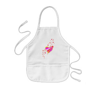Rainbow Heart with Stars Kids Apron