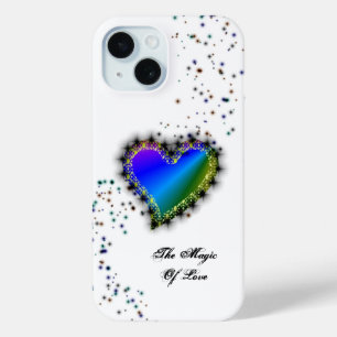 Rainbow Heart with Stars , The Magic Of Love iPhone 15 Case
