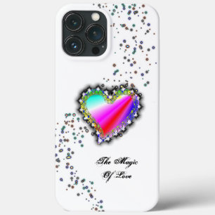 Rainbow Heart with Stars , The Magic Of Love iPhone 13 Pro Max Case