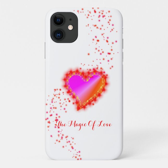 Rainbow Heart with Stars , The Magic Of Love Case-Mate iPhone Case (Back)