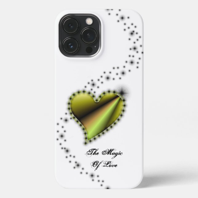 Rainbow Heart with Stars , The Magic Of Love iPhone Case (Back)