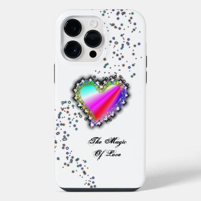Rainbow Heart with Stars , The Magic Of Love iPhone Case (Back)