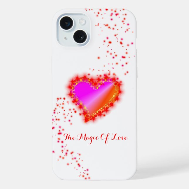 Rainbow Heart with Stars , The Magic Of Love iPhone Case (Back)