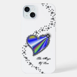 Rainbow Heart with Stars , The Magic Of Love iPhone 15 Plus Case
