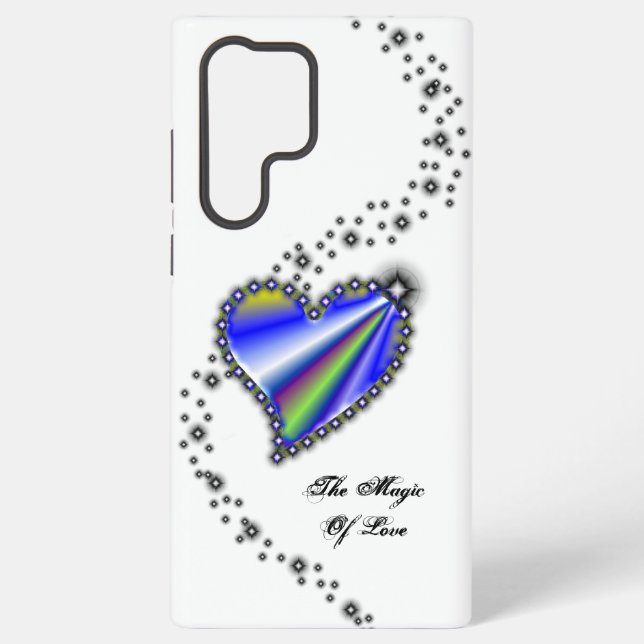 Rainbow Heart with Stars , The Magic Of Love Samsung Galaxy S22 Ultra Case (Back)