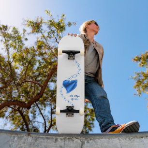 Rainbow Heart with Stars , The Magic Of Love Skateboard