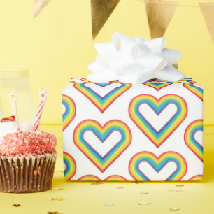 Rainbow Heart Wrapping Paper