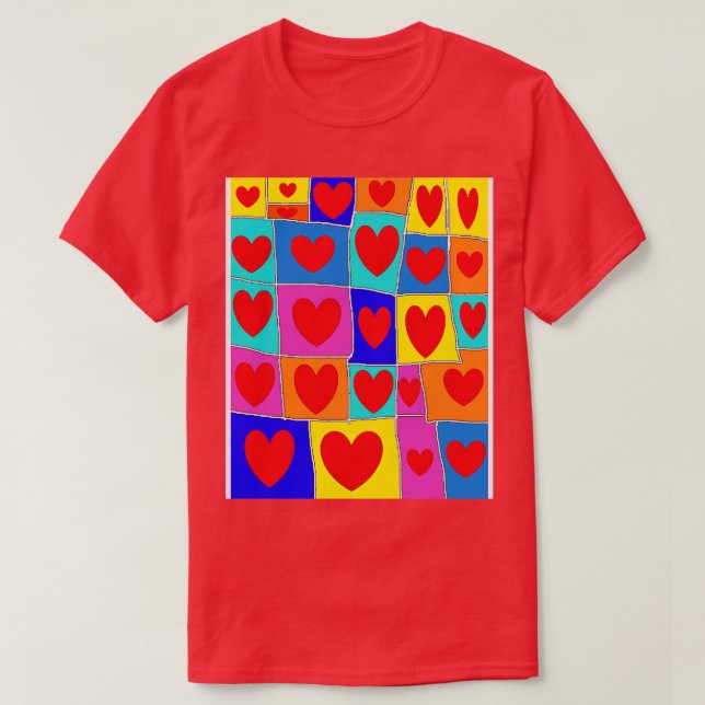rainbow hearts 24 1 T-Shirt (Design Front)