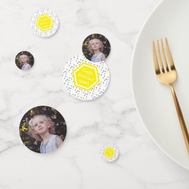 Rainbow Hearts 3rd Birthday Confetti (Group)