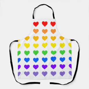Rainbow Hearts  Apron