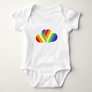 Rainbow Hearts Baby Bodysuit