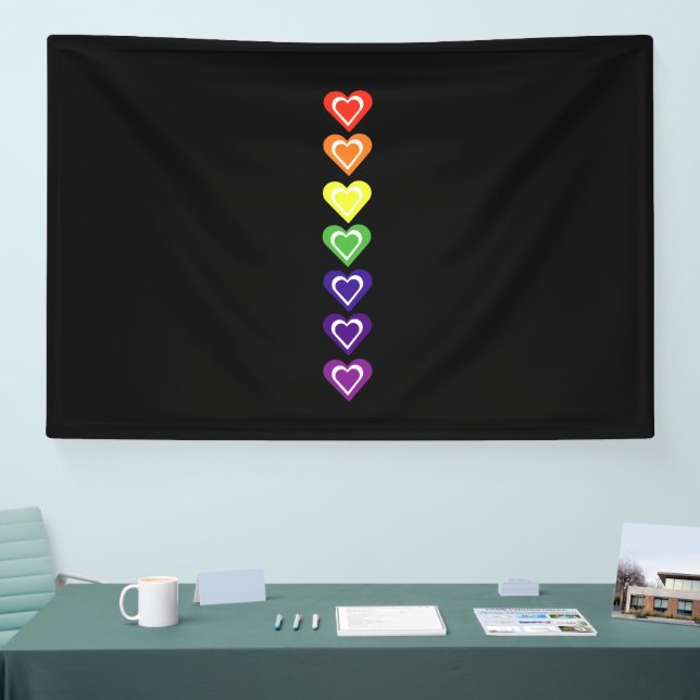 Rainbow hearts banner (Tradeshow)