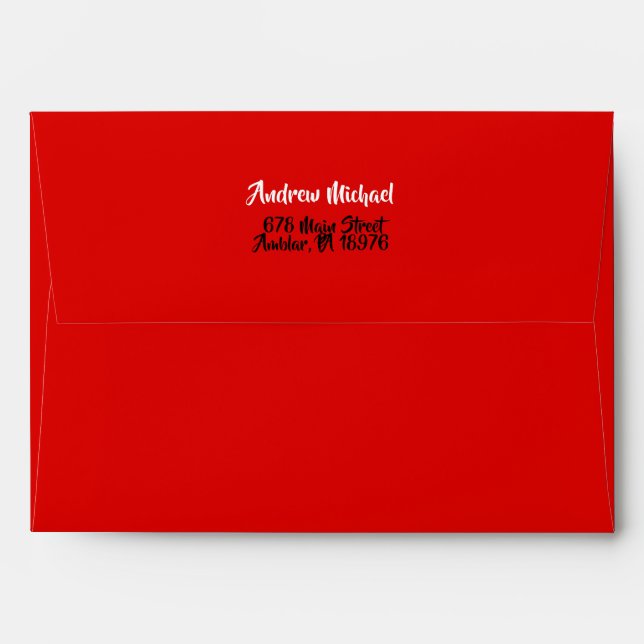 RAINBOW HEARTS Bar Bat Mitzvah Custom Envelope (Back (Top Flap))