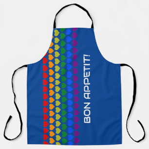 Rainbow Hearts - Bon Appetit - Cook's Apron