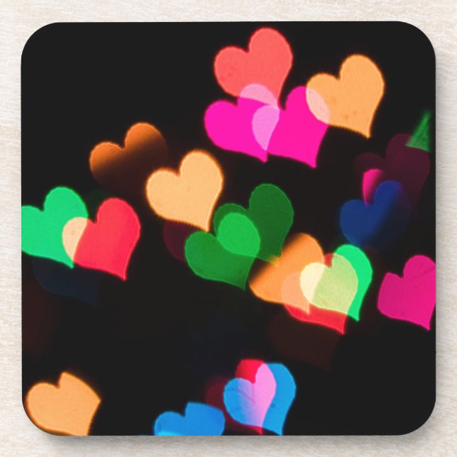 rainbow hearts coaster (Front)