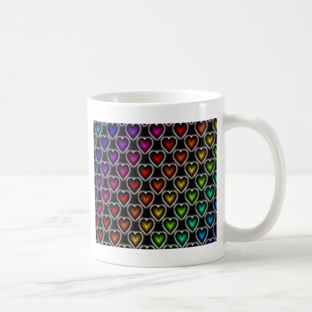 Rainbow Hearts Coffee Mug (Right)